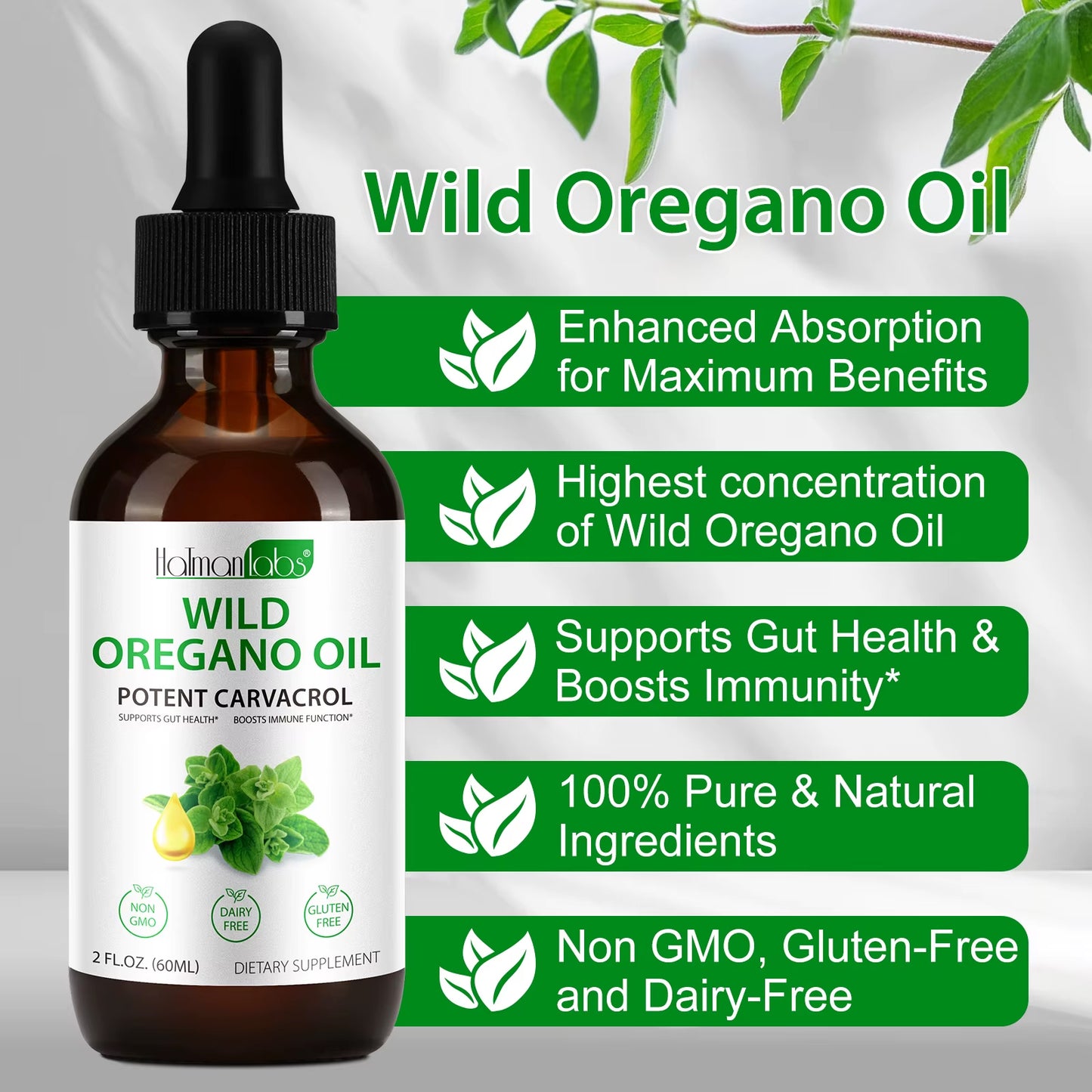 Aceite de Orégano Silvestre Orgánico 60ml