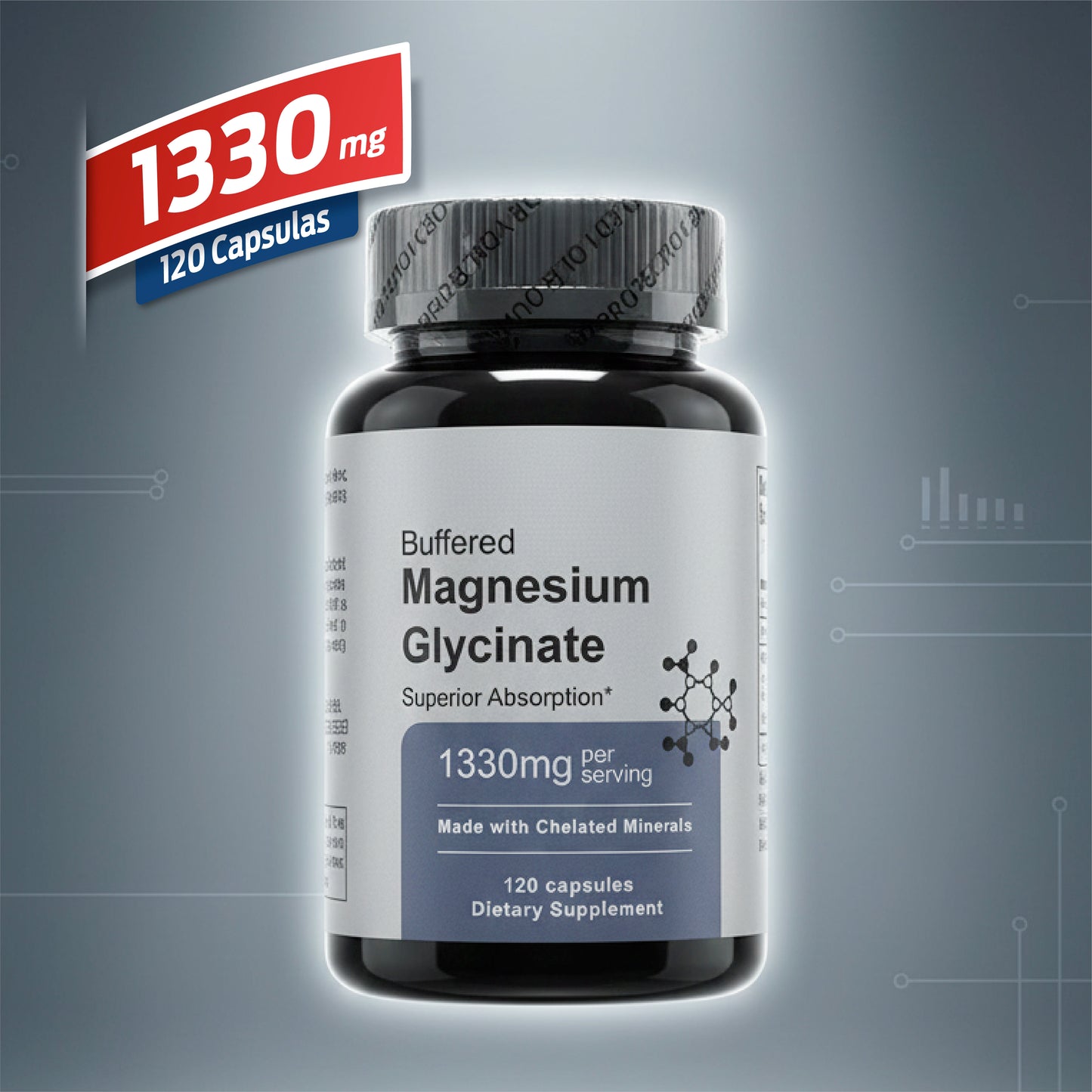 Magnesium Glycinate 1330mg - 120 Cápsulas
