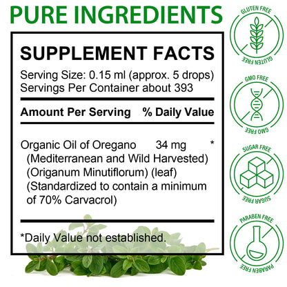 Aceite de Orégano Silvestre Orgánico 60ml