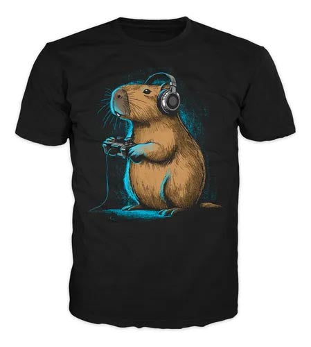 Camiseta manga Corta Negra