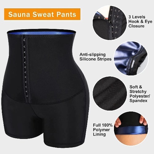 🔥 PANTALÓN CORTO SAUNA TÉRMICO – SWEAT SHAPER PARA MUJER 🔥