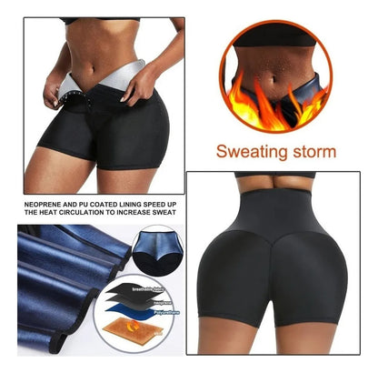 🔥 PANTALÓN CORTO SAUNA TÉRMICO – SWEAT SHAPER PARA MUJER 🔥