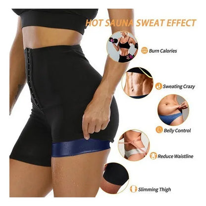 🔥 PANTALÓN CORTO SAUNA TÉRMICO – SWEAT SHAPER PARA MUJER 🔥